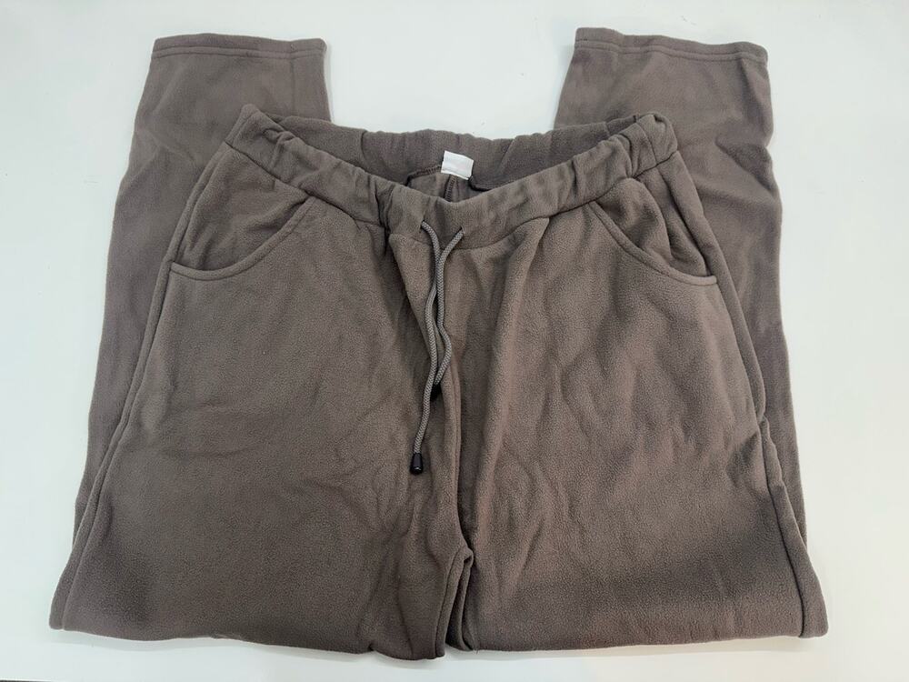Damart Womens Trouser Pants Plus Size 18/20 Brown Taupe Micro Fleece NWTs